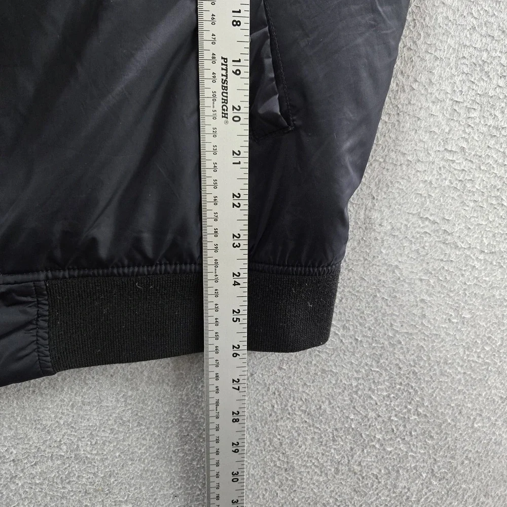 Uniqlo Men Jacket L Black Nylon Polyester MA1‎ Blouson Bomber Zipper Long Sleeve